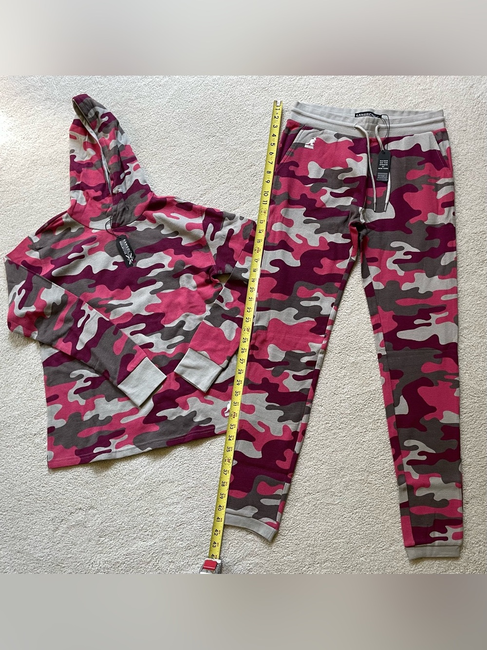 Kangol Pink & Gray Camo Hoodie and Joggers Set NWT